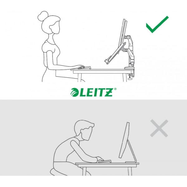 Leitz Ergo monitorstativ för skärm och bärbar dator