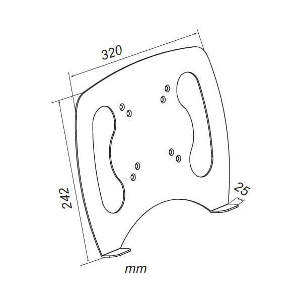 Elfen Notebook Mount -tillbehör med Vesa 75 / 100 fäste