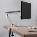 Miniatyrbillede 5 af 11: Ergo Office ER-751 Monitor Skrivebordsmontering Gasfjeder 9 kg Justerbar VESA 75x75 100x100 17" - 32" Hvid Sølv Klemmemontering Enkelarm LED LCD QLED