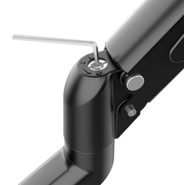 Maclean 2 skærmbeslag, gasfjeder, 13"-27", 7 kg, sort, MC-861N