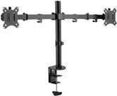 DIGITUS DA-90400 - stativ för 2 LCD-skärmar - stål - matt svart - skärmstorlek: 38,1-81,3 cm (15"-32") - skrivbordsställ Svart