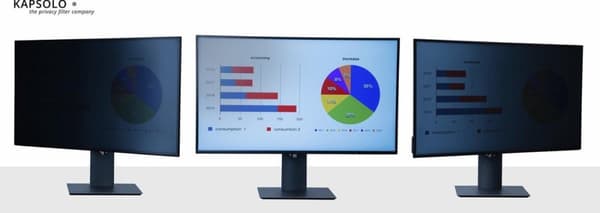 KAPSOLO 2-vejs Plug In Privacy Screen / Privacy Filter til 51,05 cm (20,1") bred 16:10