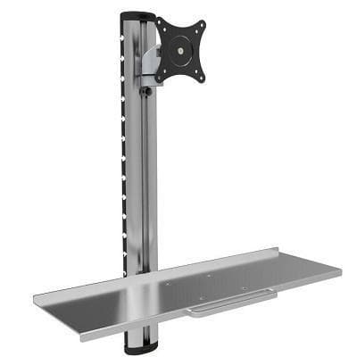 Techly ICA-PLW 01, 8 kg, 38,1 cm (15"), 68,6 cm (27"), 75 x 75 mm, 100 x 100 mm, Sølv Sølv