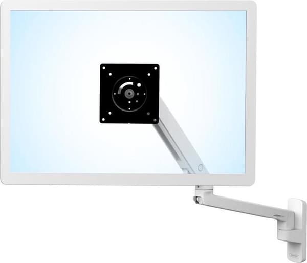 Ergotron MXV Series MXV vægmonitorarm, skruer, 9,1 kg, 50,8 cm (20), 86,4 cm (34), 100 x 100 mm, hvid Hvid