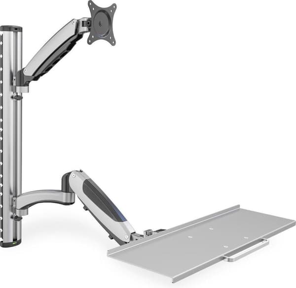 Digitus DA-90354 Skærmvægbeslag 1-vejs 38,1 cm (15) - 68,6 cm (27) Højdejusterbar, Tastaturholder, Vipbar, Drejelig, Roterbar