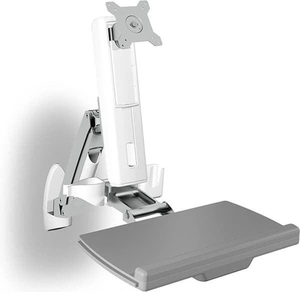 RaidSonic ICY BOX IB-MS600-W - asennussarja - LCD-näytölle / PC-laitteille - muovi, teräs, alumiiniseos - valkoinen - näytön koko: jopa 61 cm (jopa 61
