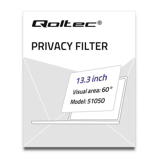 Qoltec 51050 skärmsekretessfilter 33,8 cm (13,3 tum)