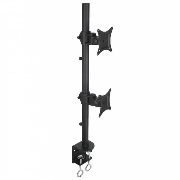 Techly ICA-LCD-350-D skærmbeslag / stativ 68,6 cm (27") skrivebord sort Sort