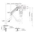 Miniatyrbild 2 av 3: Gembird MA-DA1-02 Justerbar monteringsarm för bordsdisplay (lutningsbar), 17”-32”, upp till 8 kg