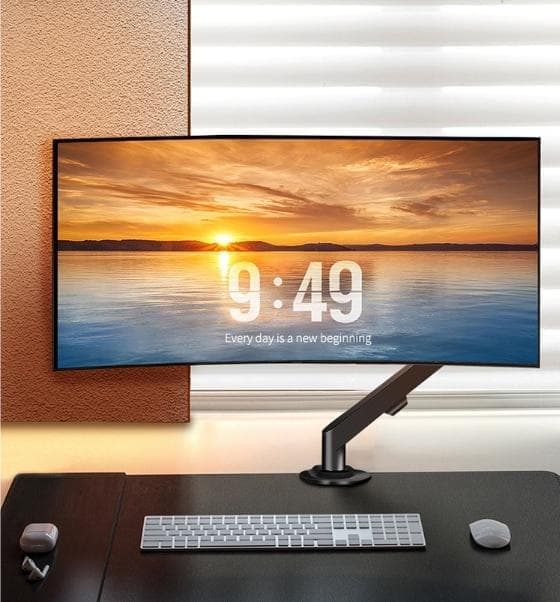 För AOC Monitorställ Svängbar Arm Stationär Dator Cantilever Lyftbas Teleskopisk Mekanisk Arm