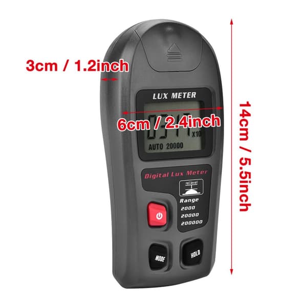 MT-30 Digital Luxmeter LCD Display Ljusmätare Miljötestning Illuminometer