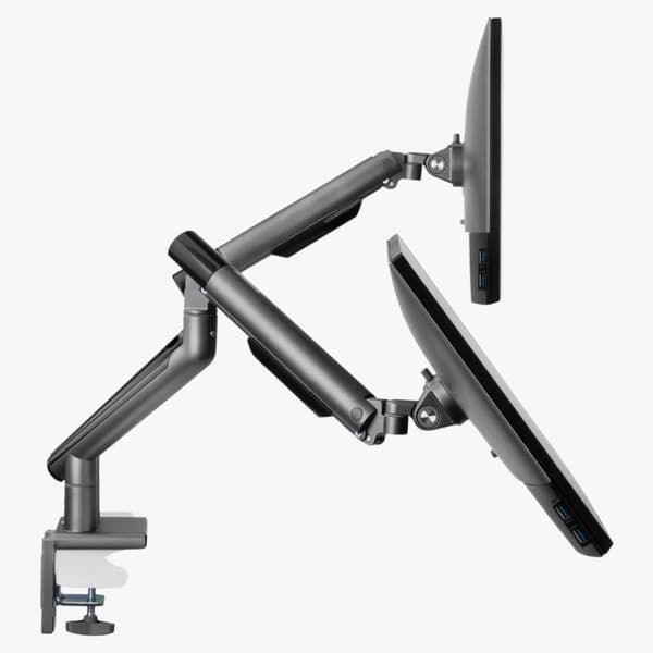 Alterzone Arm Duo alumiininen monitorivarsi kahdelle 17"-32" näytölle, tähtiharmaa