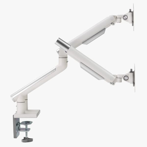 Alterzone Arm Duo monitorarm af aluminium til dobbelt 17"-32" skærme, hvid