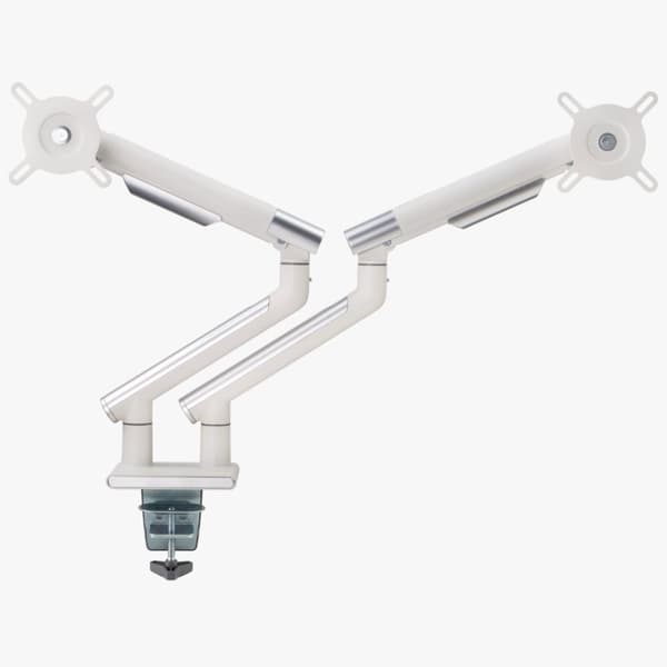 Alterzone Arm Duo monitorarm af aluminium til dobbelt 17"-32" skærme, hvid