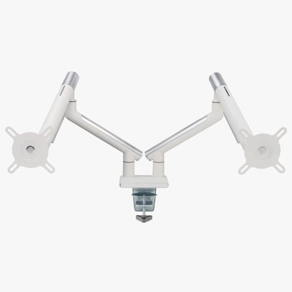 Alterzone Arm Duo monitorarm af aluminium til dobbelt 17"-32" skærme, hvid