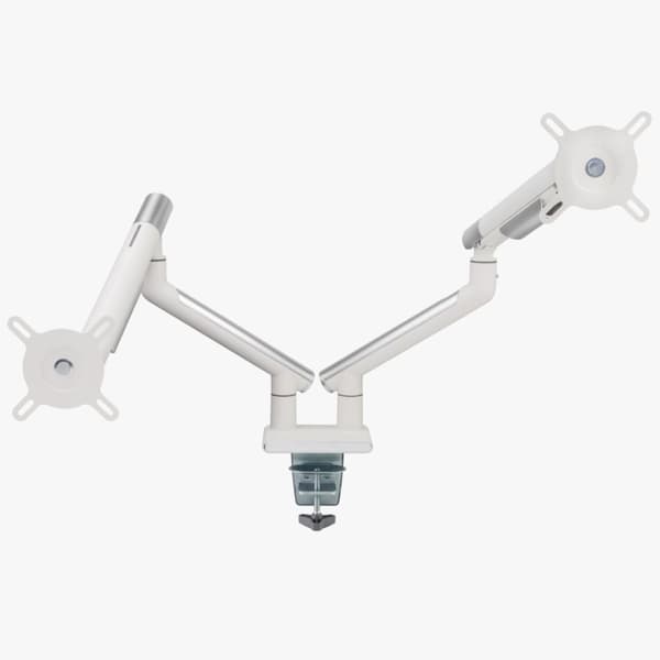 Alterzone Arm Duo monitorarm af aluminium til dobbelt 17"-32" skærme, hvid