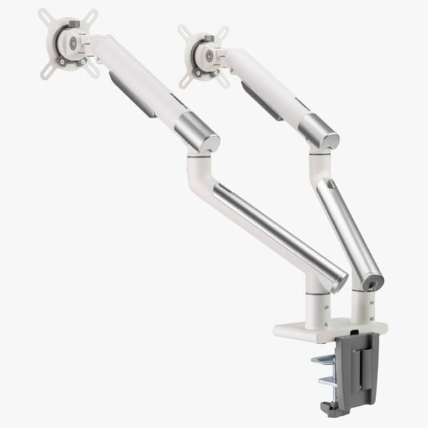 Alterzone Arm Duo monitorarm af aluminium til dobbelt 17"-32" skærme, hvid