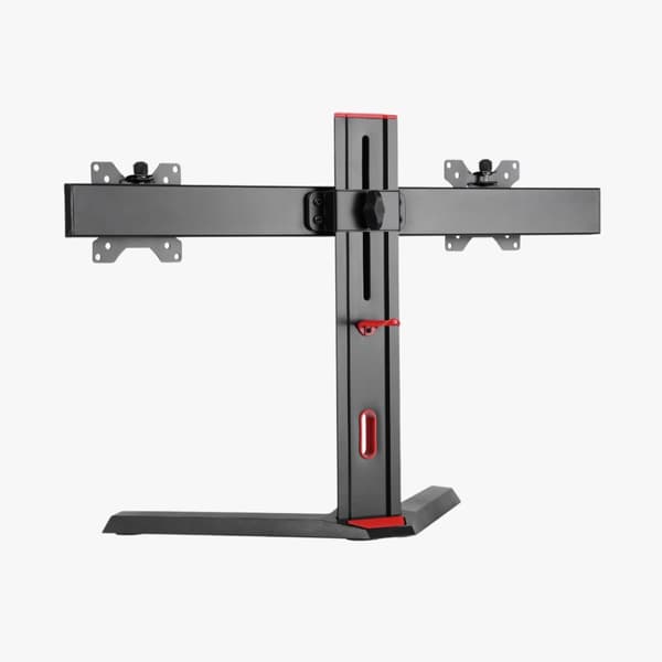 Alterzone Pro Duo gaming monitor stativ til dobbelt 17"-27" skærme, sort