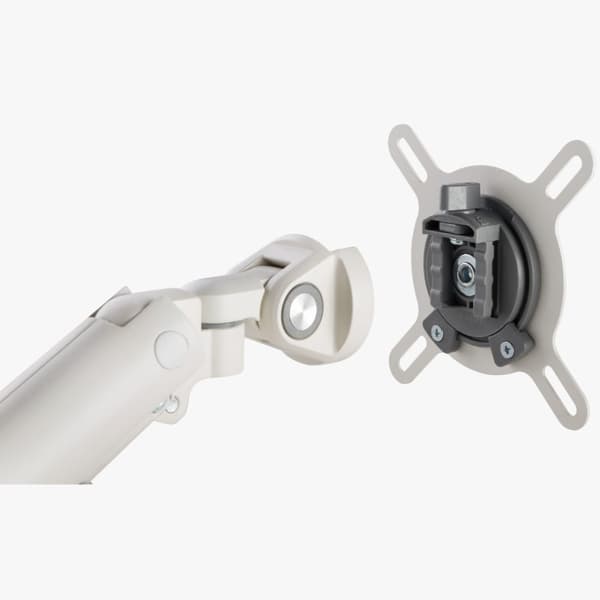 Alterzone Arm One USB monitorarm af aluminium til 17"-32" skærme, 2 x 3.0 USB-porte, hvid