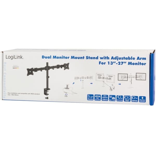 LogiLink Arm for to skjermer 13-27" 428 mm