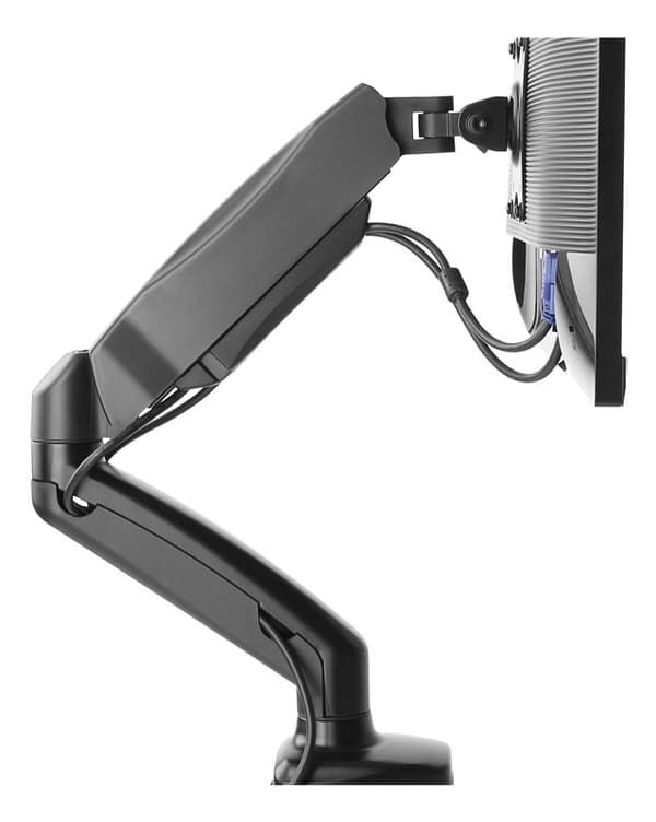 DELTACO Monitormontering, 13-27", gassdrevet, VESA, tre akser, svart