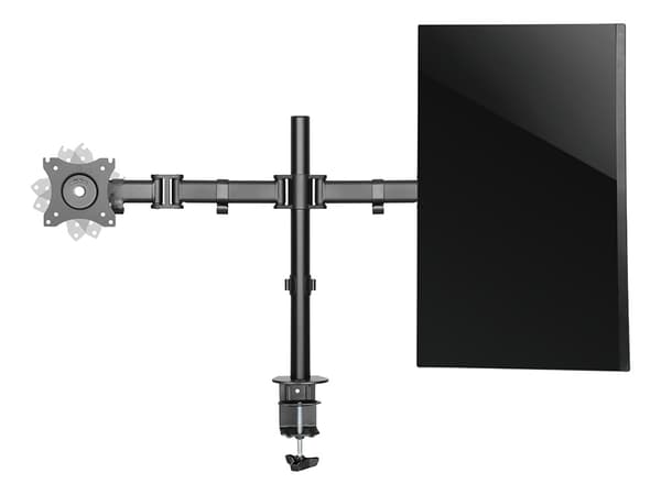 DELTACO Office, dobbelt skrivebord, 13"-27", 8 kg, 75x75-100x100