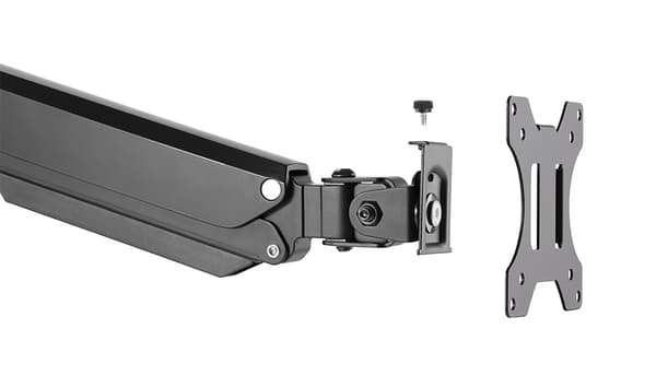 DELTACO Office, triple hydraulisk monitor-arm, 17"-27", 1,5-8kg,