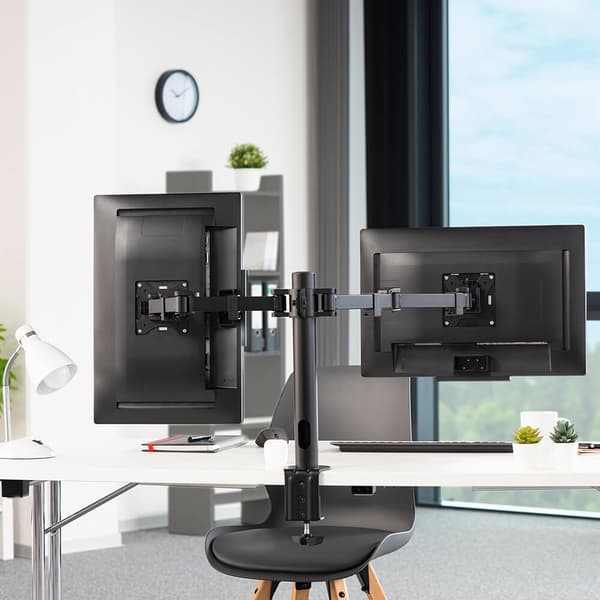 Hama Monitorbeslag til 2 Skærme 13"- 35" Sort