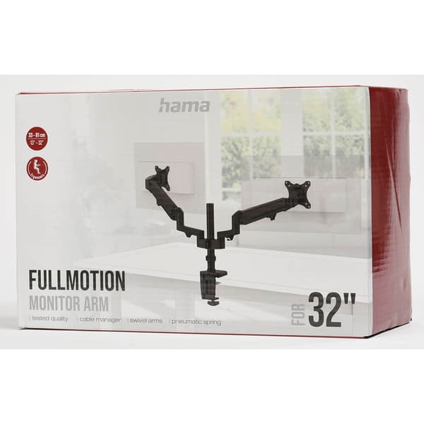 Hama Monitorbeslag til 2 Skærme 13"- 32" Sort