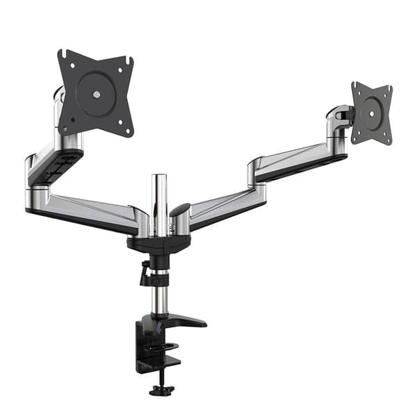 Desire2 Monitorbeslag Duo Aluminium Gass
