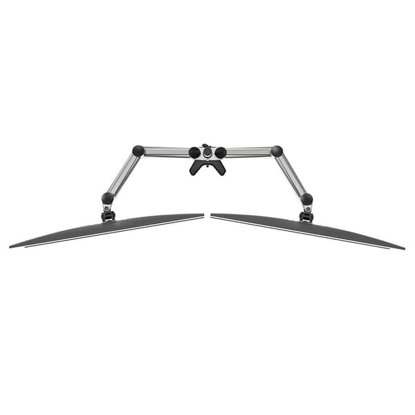 Desire2 Monitorbeslag Duo Aluminium Gass
