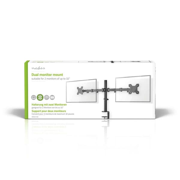 Nedis Desk Monitor Mount | 2 Skjerm(er) | 15 - 32 " | 75x75 / 100x100 | Full Motion
