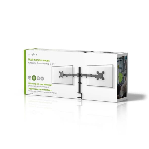 Nedis Desk Monitor Mount | 2 Skjerm(er) | 15 - 32 " | 75x75 / 100x100 | Full Motion