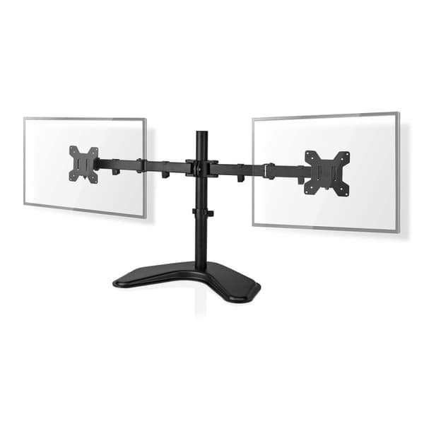 Nedis Ergonomisk Skærmbeslag | 2 Skærme | 15 - 32 " | 75x75 / 100x100 | Fuldt Bevægeligt Sort