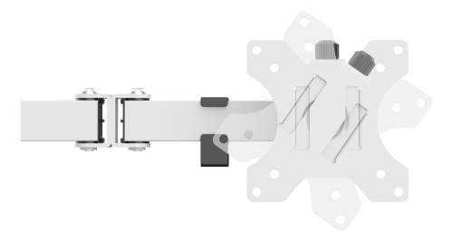 deltaco_gaming WHITE LINE WA86 Skrivebordsarm med to skjermer, 13-32"" skjermer