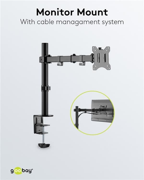 Goobay Monitor Mount Single Flex for skjermer mellom 17 og 32 tommer (43-81 cm) opp til 8 kg
