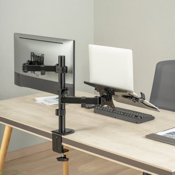 LogiLink Monitorfäste 17-32" med hållare för laptop/surfplatta 10-15,6"