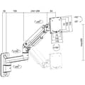 Miniatyrbild 9 av 9: LogiLink Monitorarm Väggfäste 17-49" gasfjäder 424mm max 20kg