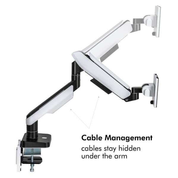 LogiLink Arm for spillmonitor 17-32" med belysning svart/hvitt
