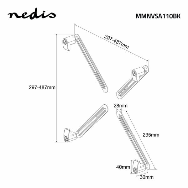 Nedis Adapter Mount Kit | 13 " | 27 " | Maxvikt: 8 kg