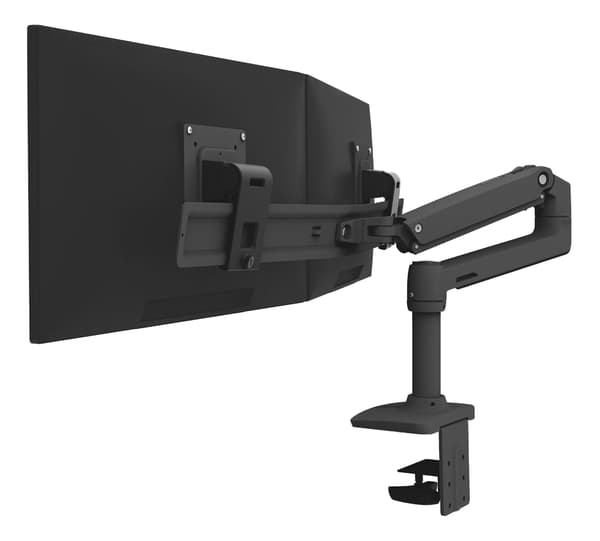 Ergotron LX Arm för dubbla bildskärmar för bordsmontering, svart