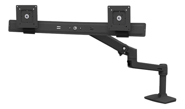 Ergotron LX Arm för dubbla bildskärmar för bordsmontering, svart