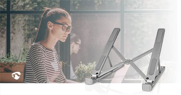 Nedis Notebook Stand | Antal vinklar: 6 | 17 " | Utan Belysning | Vikbar