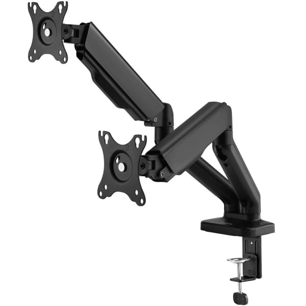 LogiLink Monitorarm dobbel med fjær 17"-32" Svart