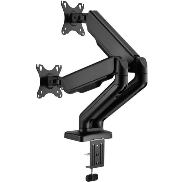 LogiLink Monitorarm dobbel med fjær 17"-32" Svart