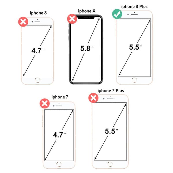 INF Skjermbeskyttelse iPhone 8 Plus herdet glass / 3D heldekkende - hvit