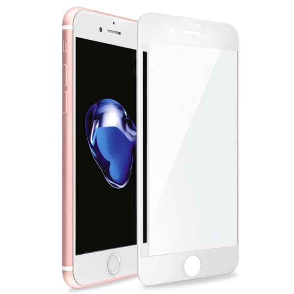 INF iPhone 8 Plus fuld 3D hærdet glas skærmbeskyttelse  - Hvid