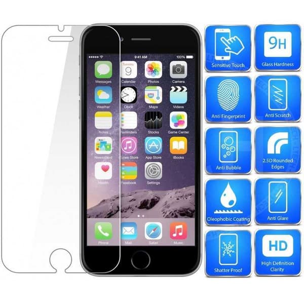 2-PACK iPhone 6/6 Härdat glas 0.26mm 2.5D 9H