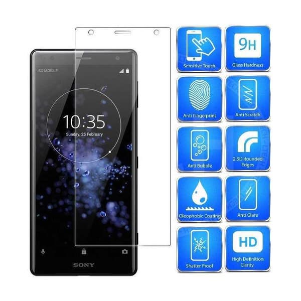 2-PACK Xperia XZ2 Härdat glas 0.26mm 2.5D 9H