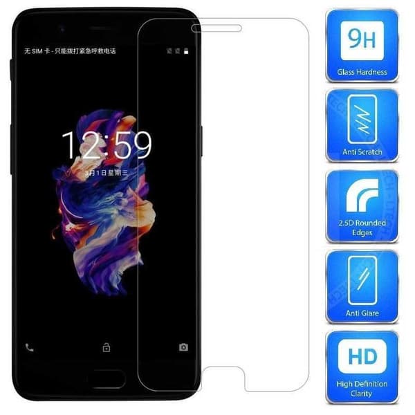 2-PACK OnePlus 5T | Härdat glas 0.26mm 2.5D 9H